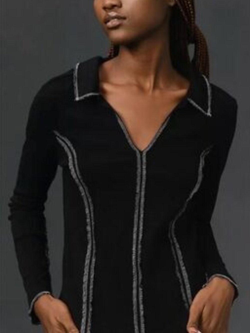 NEW Anthropologie Pilcro Stitched Long Sleeve Top : XS